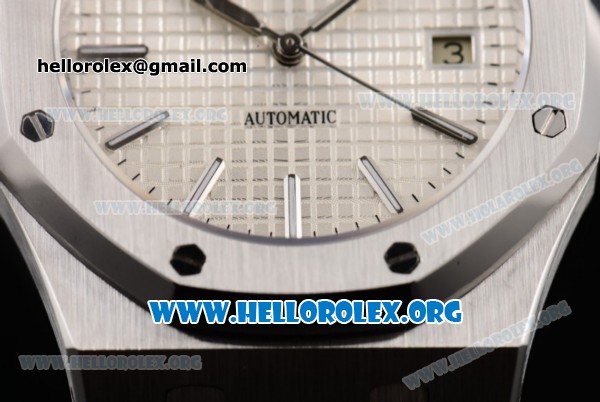 Audemars Piguet Royal Oak Clone AP Calibre 3120 Automatic Stainless Steel Case/Bracelet with White Dial and Stick Markers (BP) - Click Image to Close
